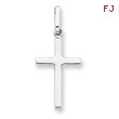 14K White Gold Hollow Cross Pendant