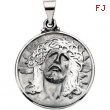 14K White Gold Hollow Face Of Jesus (ecce Homo) Pendant