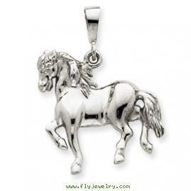 14k White Gold Horse Charm