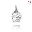 14K White Gold Horse-Themed Pendant