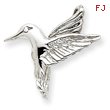 14K White Gold Hummingbird Slide