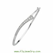 14K White Gold Journey Diamond Bracelet