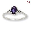 14K White Gold June Garnet Birthstone Ring