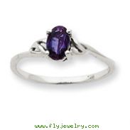 14K White Gold June Garnet Birthstone Ring