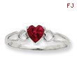 14K White Gold June Ruby Birthstone Ring