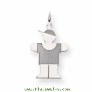 14k White Gold Kid Charm