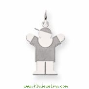 14k White Gold Kid Charm