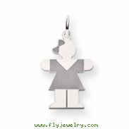 14k White Gold Kid Charm