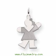 14k White Gold Kid Charm