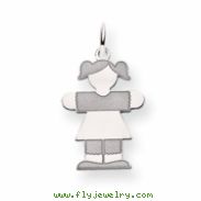 14k White Gold Kid Charm
