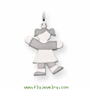 14k White Gold Kid Charm