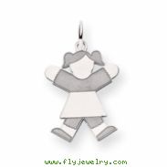 14k White Gold Kid Charm