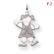 14k White Gold Kid Charm