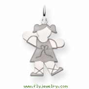 14k White Gold Kid Charm