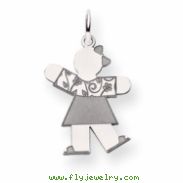 14k White Gold Kid Charm