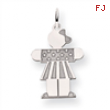 14k White Gold Kid Charm