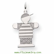 14k White Gold Kid Charm