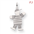 14k White Gold Kid Charm