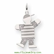 14k White Gold Kid Charm