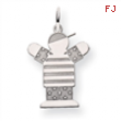 14k White Gold Kid Charm