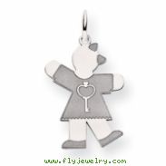 14k White Gold Kid Charm