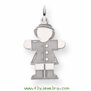 14k White Gold Kid Charm