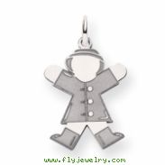 14k White Gold Kid Charm