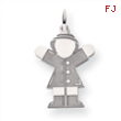 14k White Gold Kid Charm
