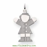14k White Gold Kid Charm