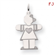 14k White Gold Kid Charm
