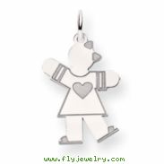 14k White Gold Kid Charm