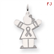 14k White Gold Kid Charm