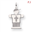 14k White Gold Kid Charm