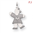 14k White Gold Kid Charm