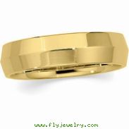 14K White Gold Knife Edge Comfort Fit Band