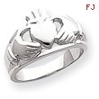 14k White Gold Ladies Claddagh Ring