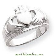 14k White Gold Ladies Claddagh Ring