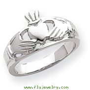 14k White Gold Ladies Claddagh Ring