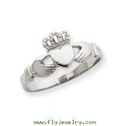 14k White Gold Ladies Claddagh Ring