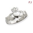 14k White Gold Ladies Claddagh Ring