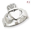 14k White Gold Ladies Claddagh Ring