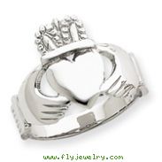 14k White Gold Ladies Claddagh Ring