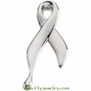 14K White Gold Lapel Pin Ribbon Of Tears