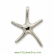 14K White Gold Large Dancing Starfish Pendant