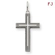 14K White Gold Laser Designed Cross Pendant