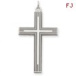 14K White Gold Laser Designed Cross Pendant