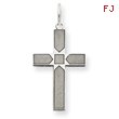 14K White Gold Laser Designed Cross Pendant