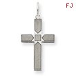 14K White Gold Laser Designed Cross Pendant