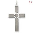 14K White Gold Laser Designed Cross Pendant