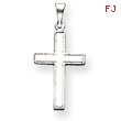 14K White Gold Latin Cross Pendant